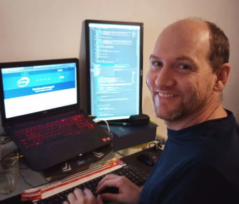 Joseph coding a website